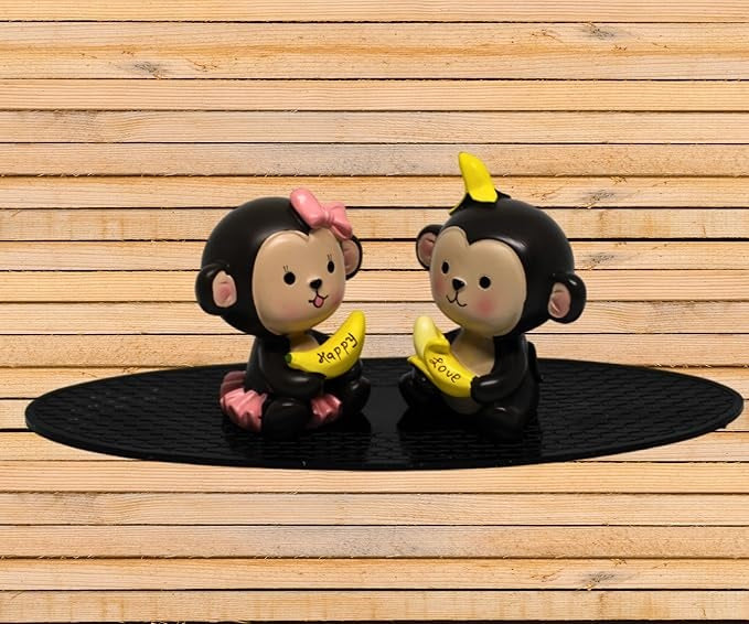 Non Slip Mat with Funky Accessories Figurines Showpiece for Car (Funky Monkey) Decorative Showpiece