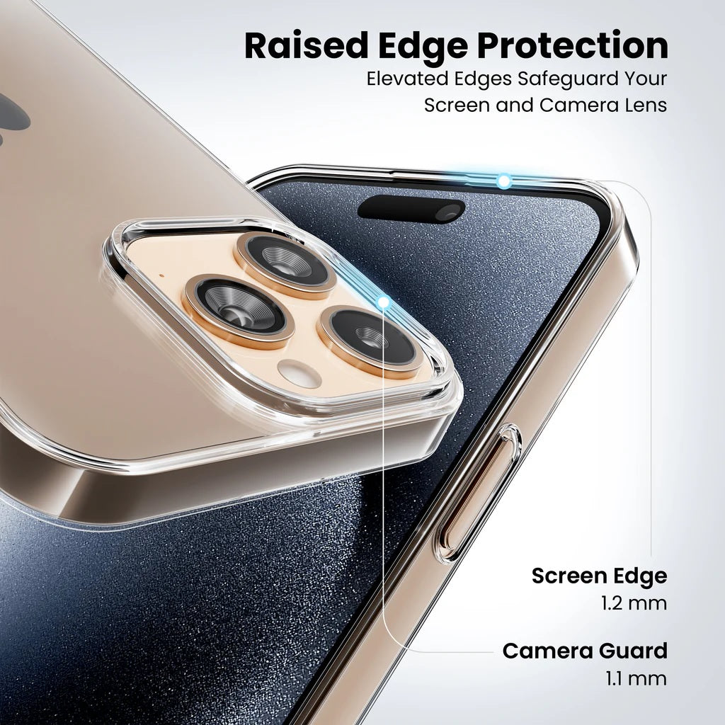 Apple iPhone Back Cover (Shockproof Crystal Clear Anti Yellow Case | Drop & Camera Protection
