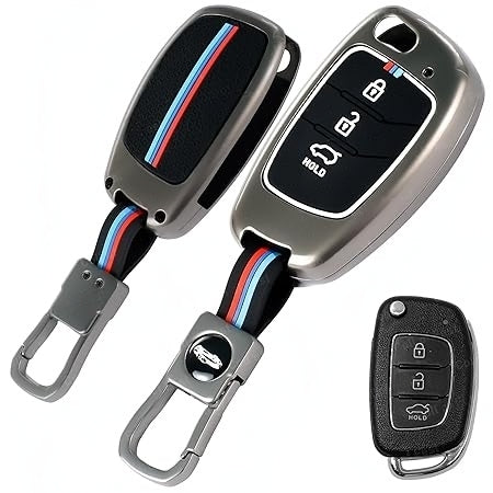 Hyundai Aura | Exter | Venue | Nios | Xcent | i20 Active | i20 Elite | Creta Flip Key (3 Button Smart Flip Key)