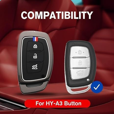 Hyundai Xcent | Exter | Creta | Venue | I-20 active | Aura | I-10 Grand | Tucson | Nios | Verna | Elentra | I-20 Elite Smart key (3 Button Smart Key/ NOT FIT FOR FLIP KEY)