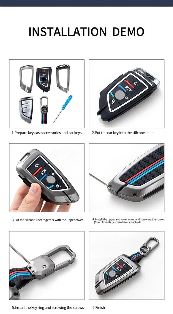 Metal Car Key Cover Compatible for MG Hector, Astor, Gloster Smart Key