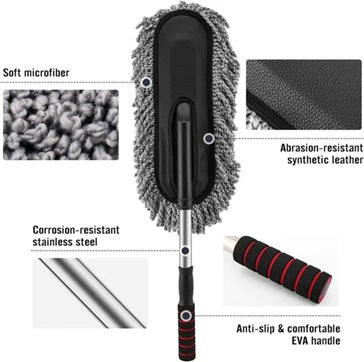 Buy Extendable Microfiber Car Cleaning Brush and Get Car AC vent Brush Free