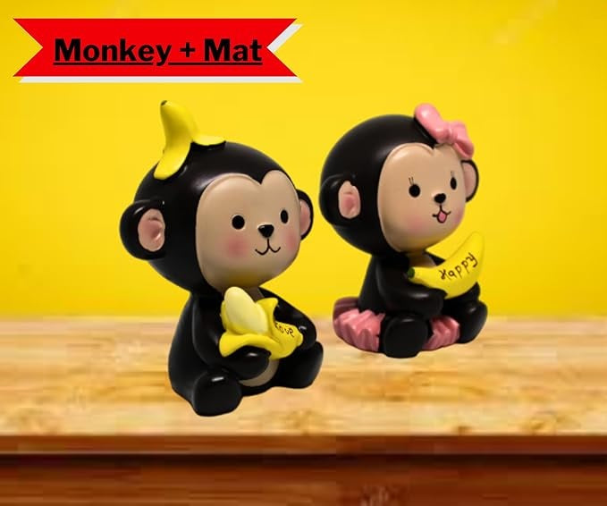 Non Slip Mat with Funky Accessories Figurines Showpiece for Car (Funky Monkey) Decorative Showpiece