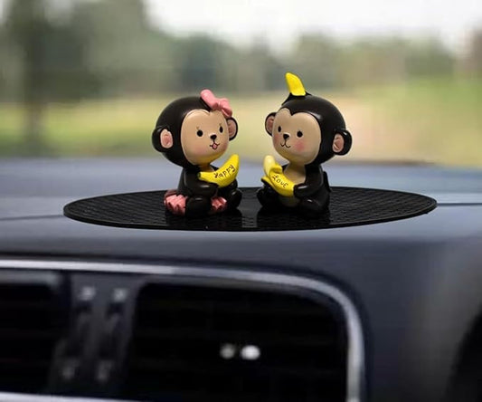 Non Slip Mat with Funky Accessories Figurines Showpiece for Car (Funky Monkey) Decorative Showpiece