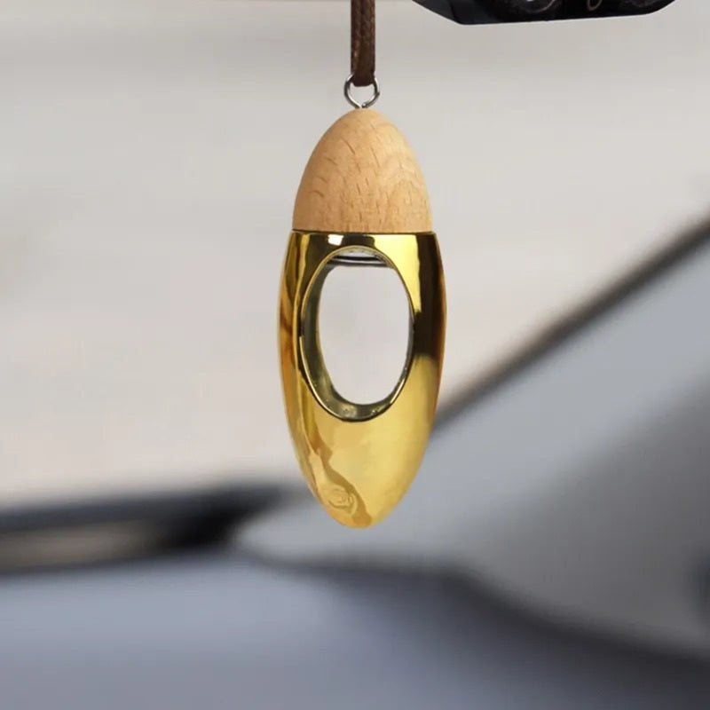 Clear Glass Perfume Aroma Bottle Gold Bullet
