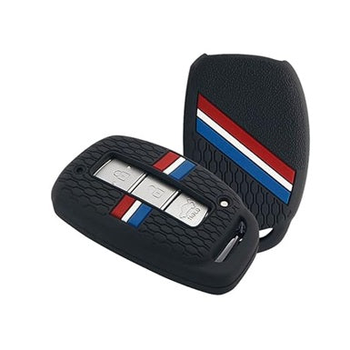 Hyundai Silicone Striped Car Key Cover Fit for Creta/i20-Active/Verna 4s