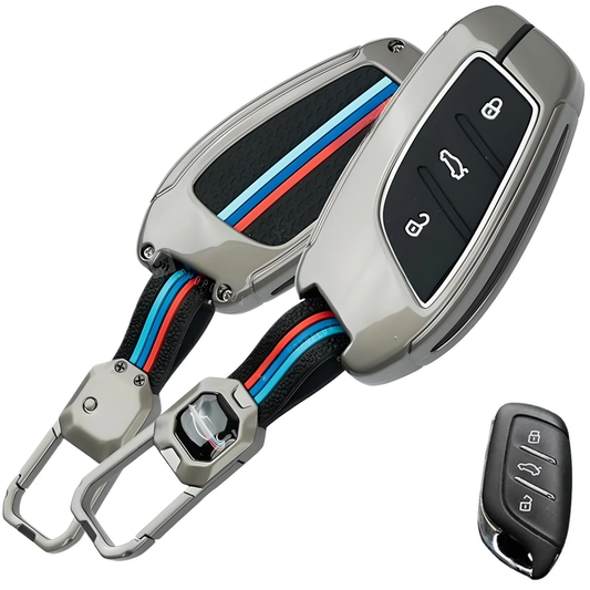 Metal Silicon Car Key Case Fit for MG Astor | MG ZS EV Smart Key