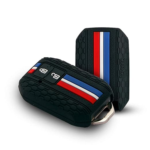 Maruti Suzuki Silicone Striped Key Cover fit Compatible for Grand Vitara/Brezza/Baleno