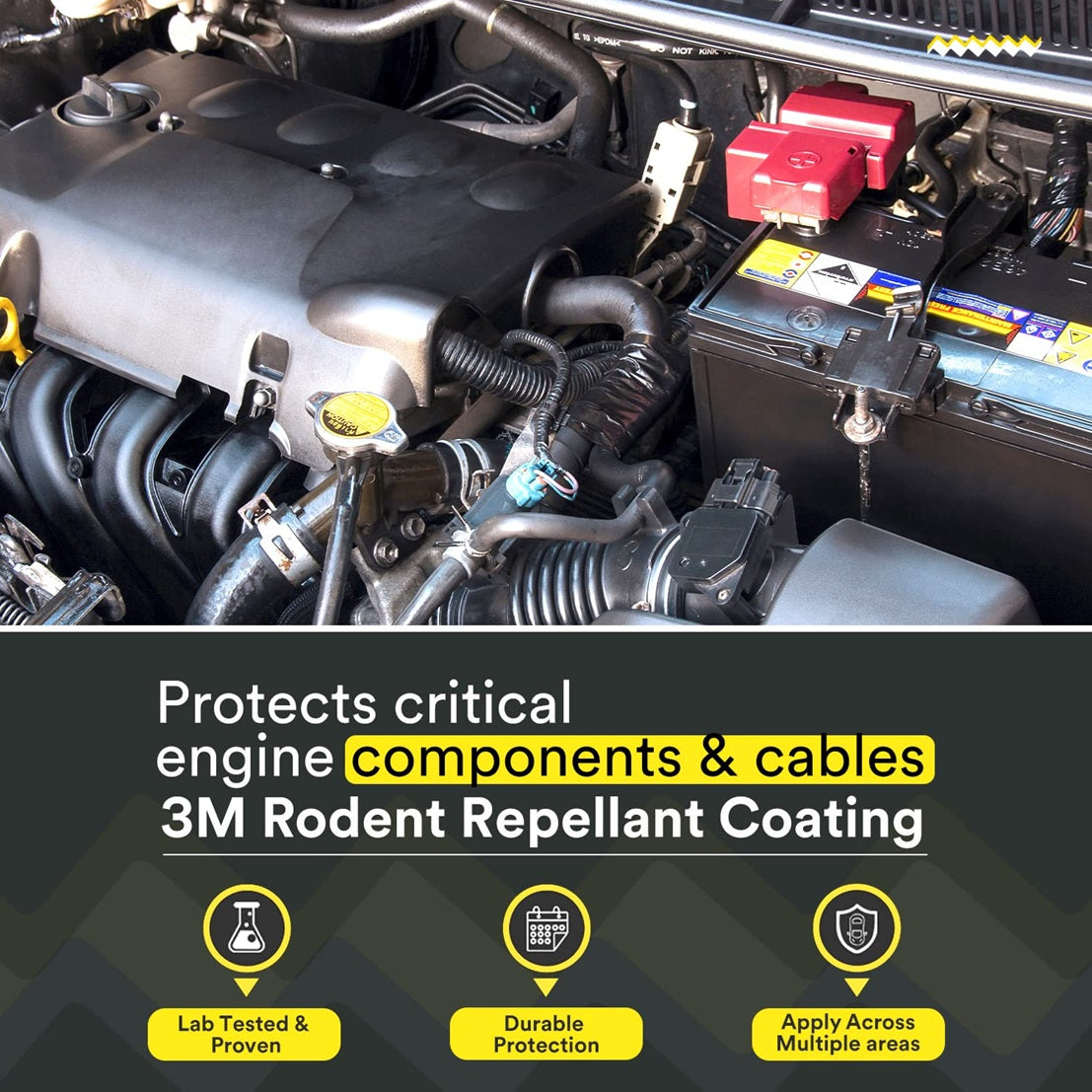 Rodent Repellent Coating, 150 g| Rat Protection for Engine Parts and Wires | Long-Lasting Effect,