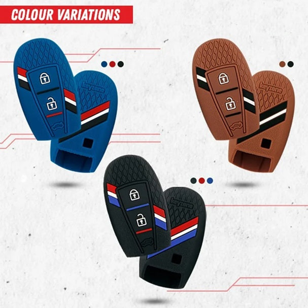 Maruti Suzuki Silicone Striped Car Key Cover Fit Balenoo , ciaz, Vitara Brezza, S-Cross