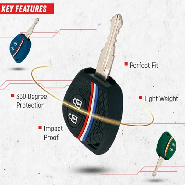 Silicon Striped Premium Car Key Cover Fit for Maruti Suzuki – Alto/Alto-k10/Baleno/Celerio/Ciaz/Dzire/Ertiga/Grand Vitara Fronx/Ignis/Jimny/S-Cross/S-presso/Swift/Brezza