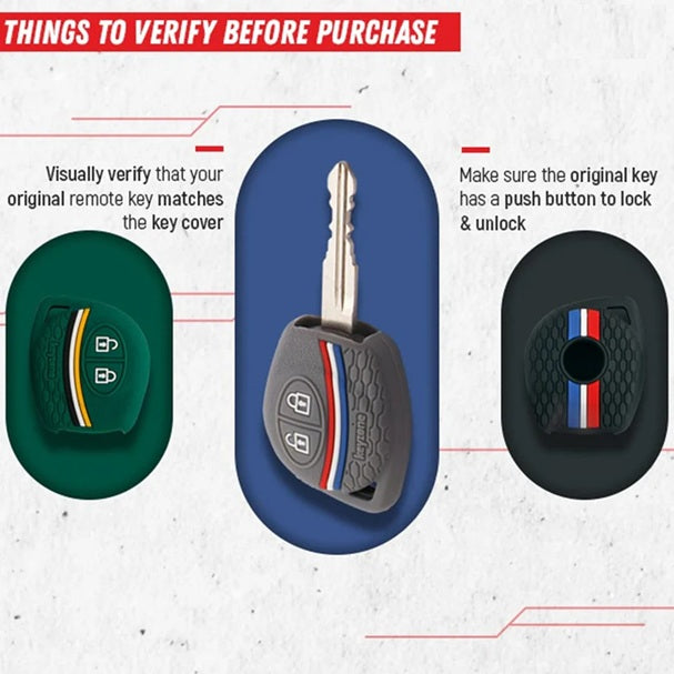 Silicon Striped Premium Car Key Cover Fit for Maruti Suzuki – Alto/Alto-k10/Baleno/Celerio/Ciaz/Dzire/Ertiga/Grand Vitara Fronx/Ignis/Jimny/S-Cross/S-presso/Swift/Brezza