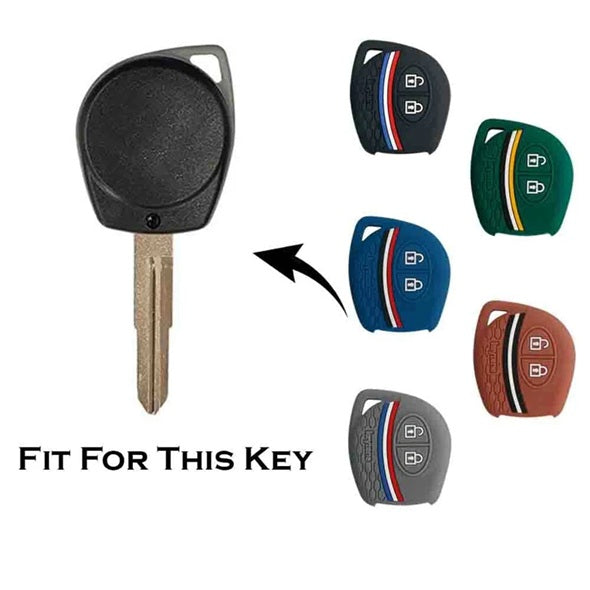 Silicon Striped Premium Car Key Cover Fit for Maruti Suzuki – Alto/Alto-k10/Baleno/Celerio/Ciaz/Dzire/Ertiga/Grand Vitara Fronx/Ignis/Jimny/S-Cross/S-presso/Swift/Brezza